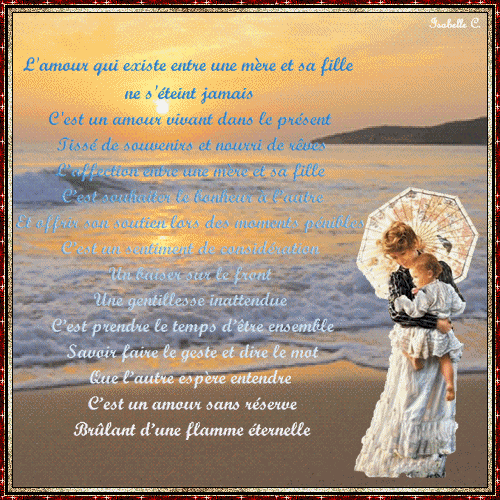 L�amour qui existe entre une mère et sa fille&hellip;