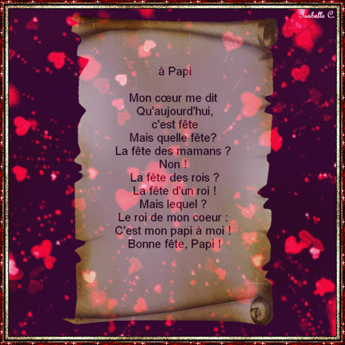 Mon Coeur Me Dit Qu'aujourd'hui C'est Fête Papi Mon coeur me dit