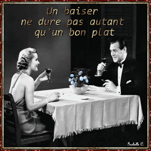 Un baiser ne dure pas autant qu'un bon plat. Un baiser ne dure pas autant qu'un bon plat.